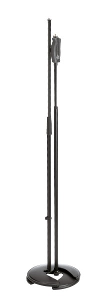 Stackable one-hand microphone stand